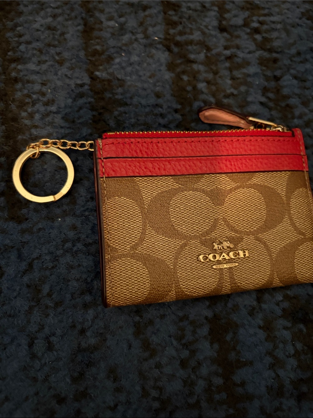 Coach hot pink/canvas card holder - Picture 4 of 4